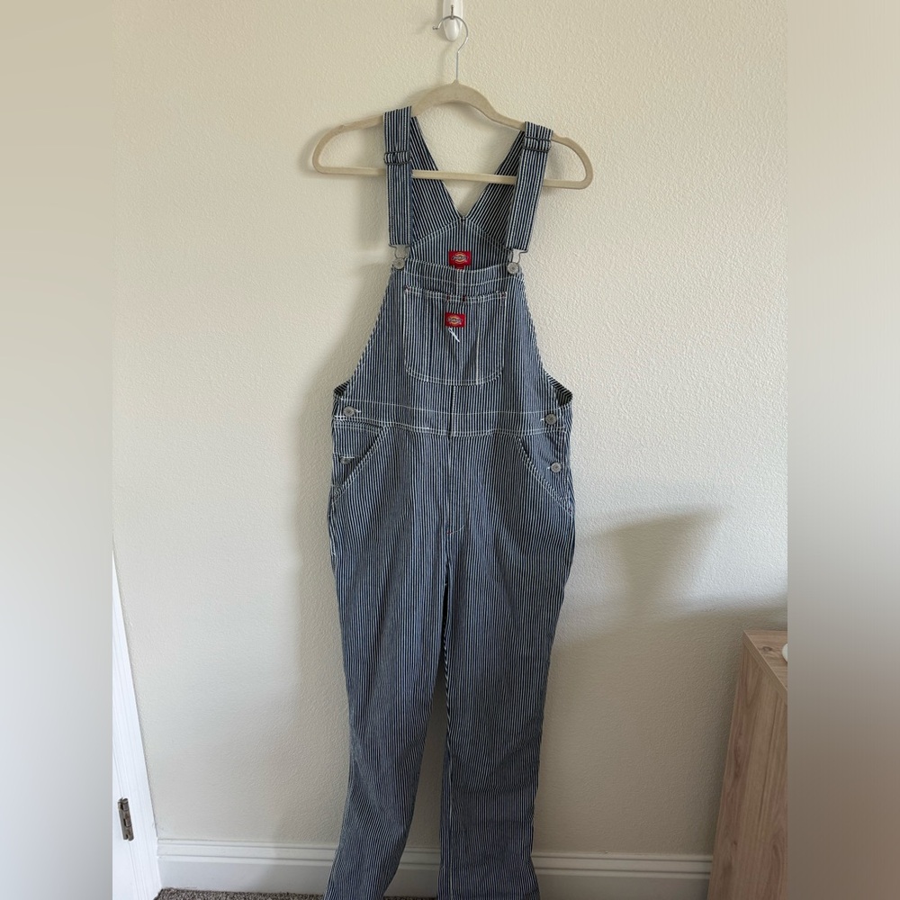 NWT Dickies Striped Blue Overalls